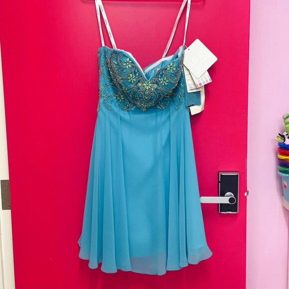 Mon Cheri - MCS21668 - Beaded Strapless Dress - Size 4 - Picture 3 of 8